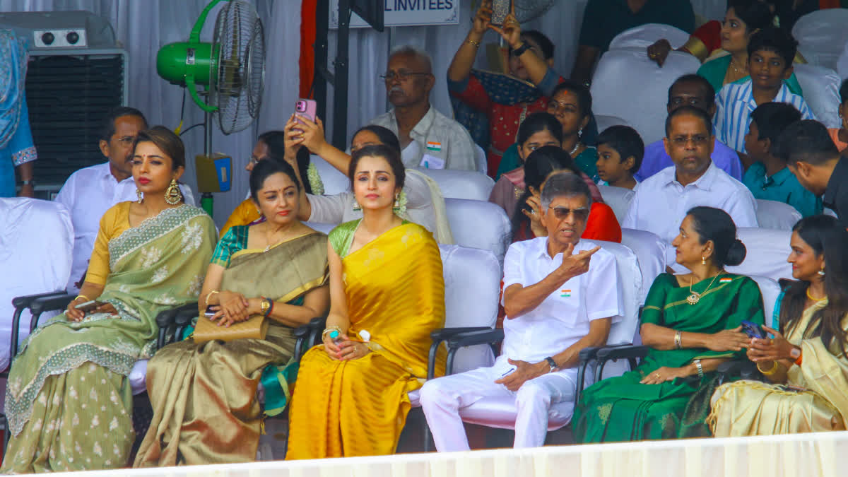 Trisha attends Independence Day ceremony with Tamil Nadu CM Vijay's family at Fort St George; rumoured beau hoists flag
