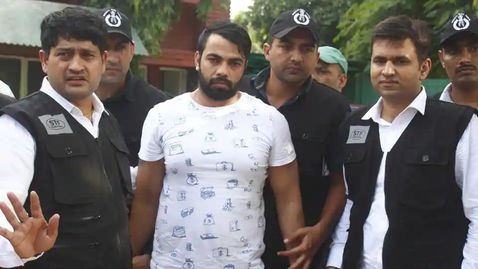 STF ACTION AT GANGSTERS HARYANA