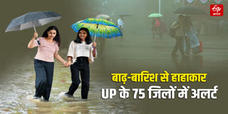 Weather update heavy rain in UP 75 district
