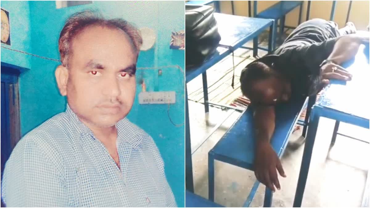 سرکاری اساتذہ کو کلاس روم کی بینچ پر خراٹے لیتے دیکھا گیا، دو اساتذہ معطل