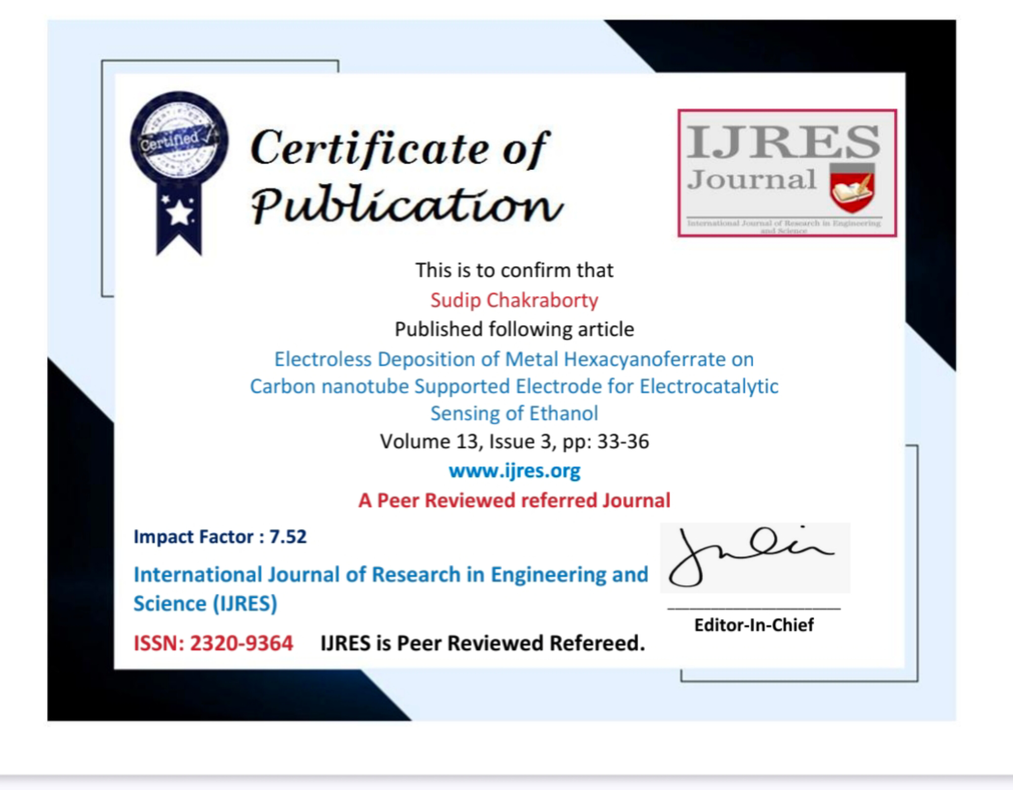 School Teacher Gets Science Award