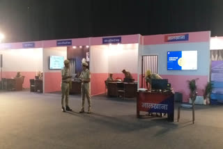 Policemen performing in a theatrical adaptation