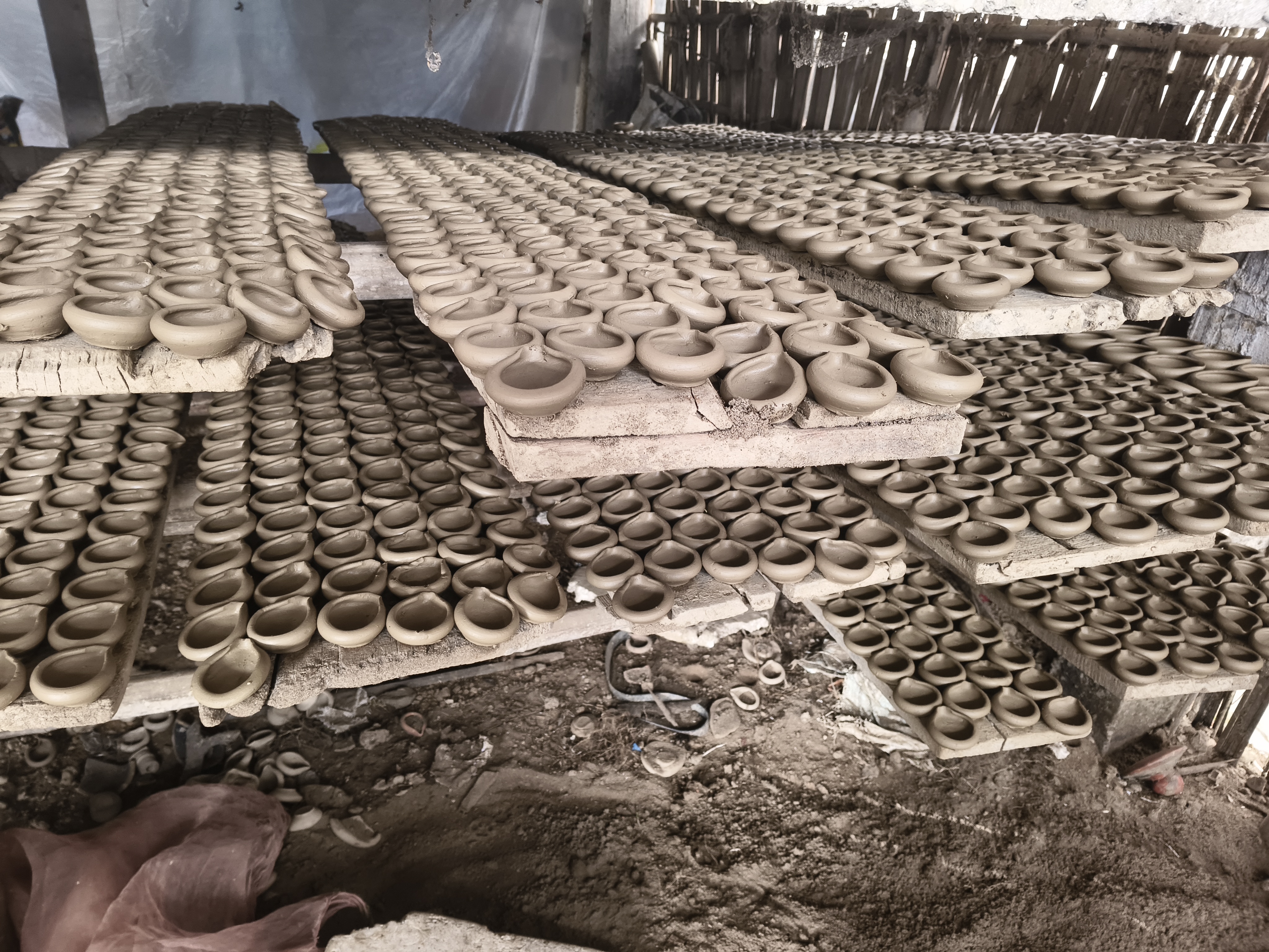 Potters are busy for Diwali and Kati Bihu at Moran, Dibrugarh