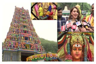 heroin_hansika_kanakadurga_temple_visit_in_indrakiladri
