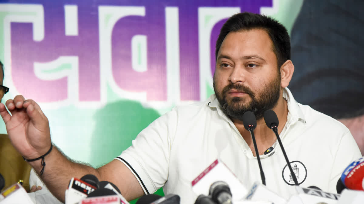 Bihar's opposition Mahagathbandhan's leader Tejashwi Yadav of the RJD