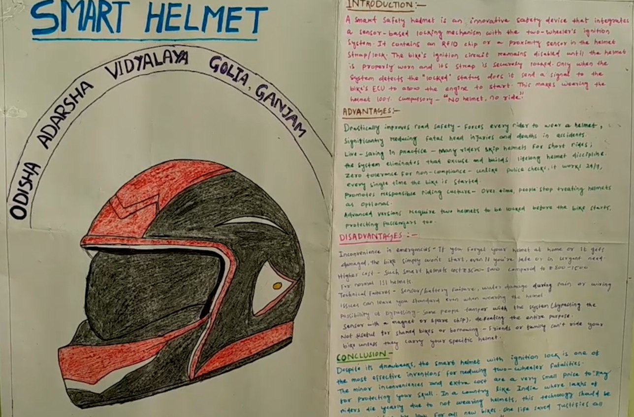 9th  student made a smart helmet
