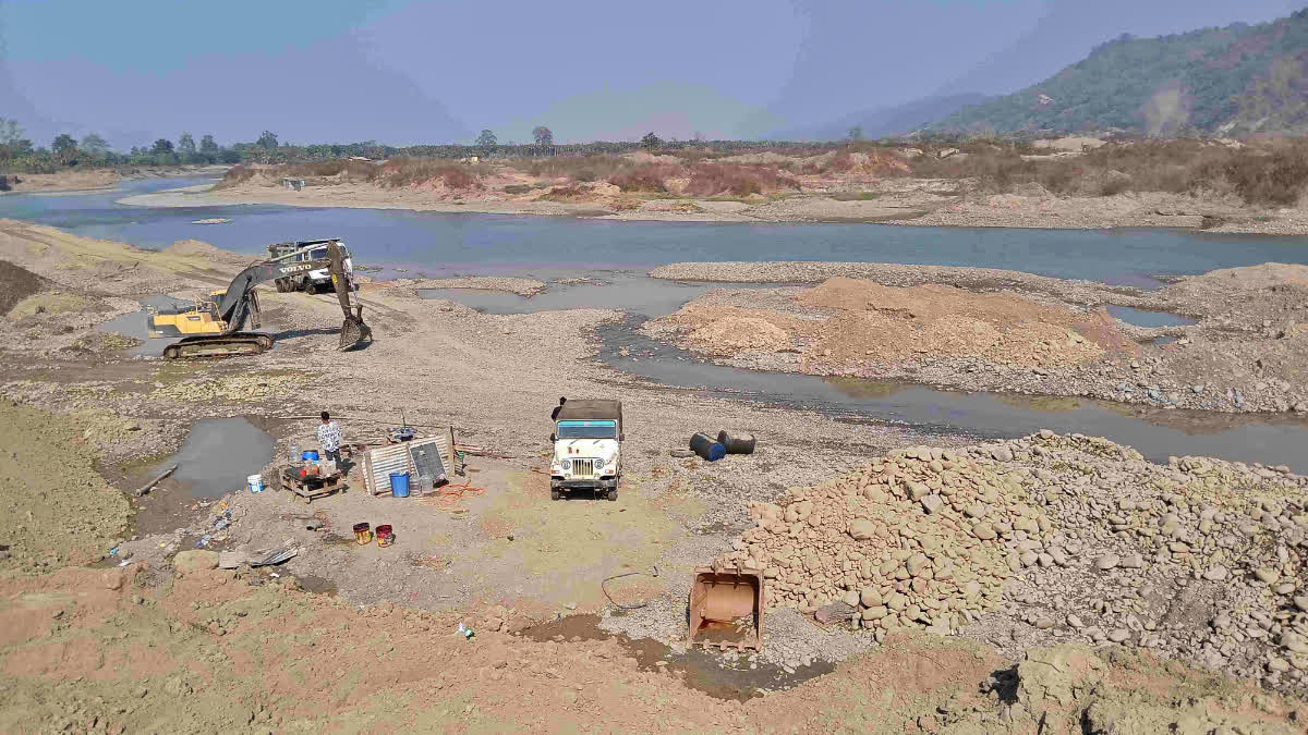 illegal mining in Doyang River