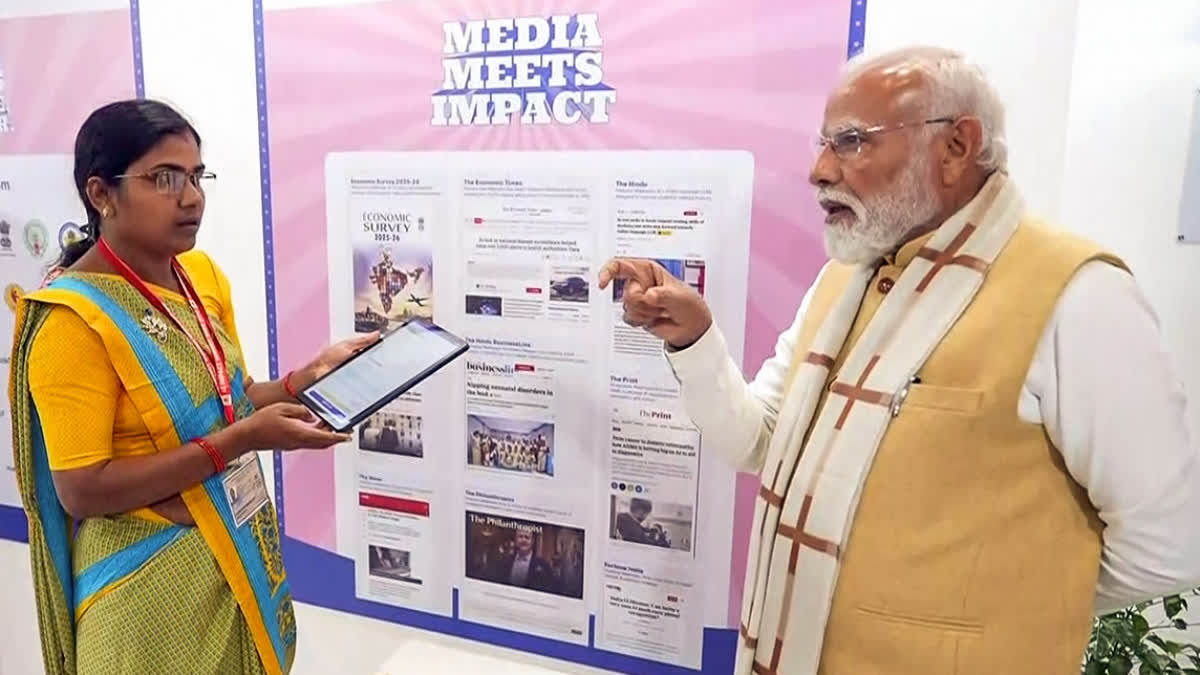 AI Summit India 2026 Live Updates | PM Modi Inaugurates India AI Impact Expo Prime Minister Narendra Modi during the inaugural event of AI Impact Expo 2026, at Bharat Mandapam in New Delhi on Monday. The theme of the Summit is Sarvajana Hitaya, Sarvajana Sukhaya.