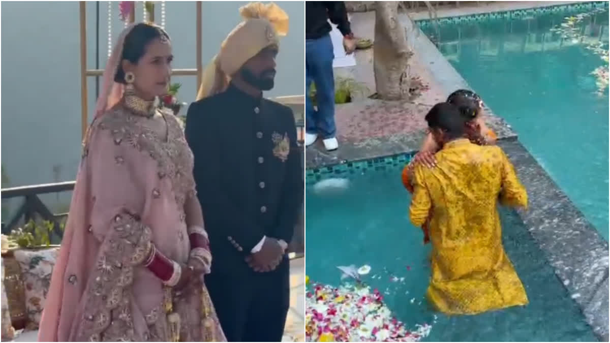 Hockey players Sumit from Sonipat and Sonika from Hisar tied the knot