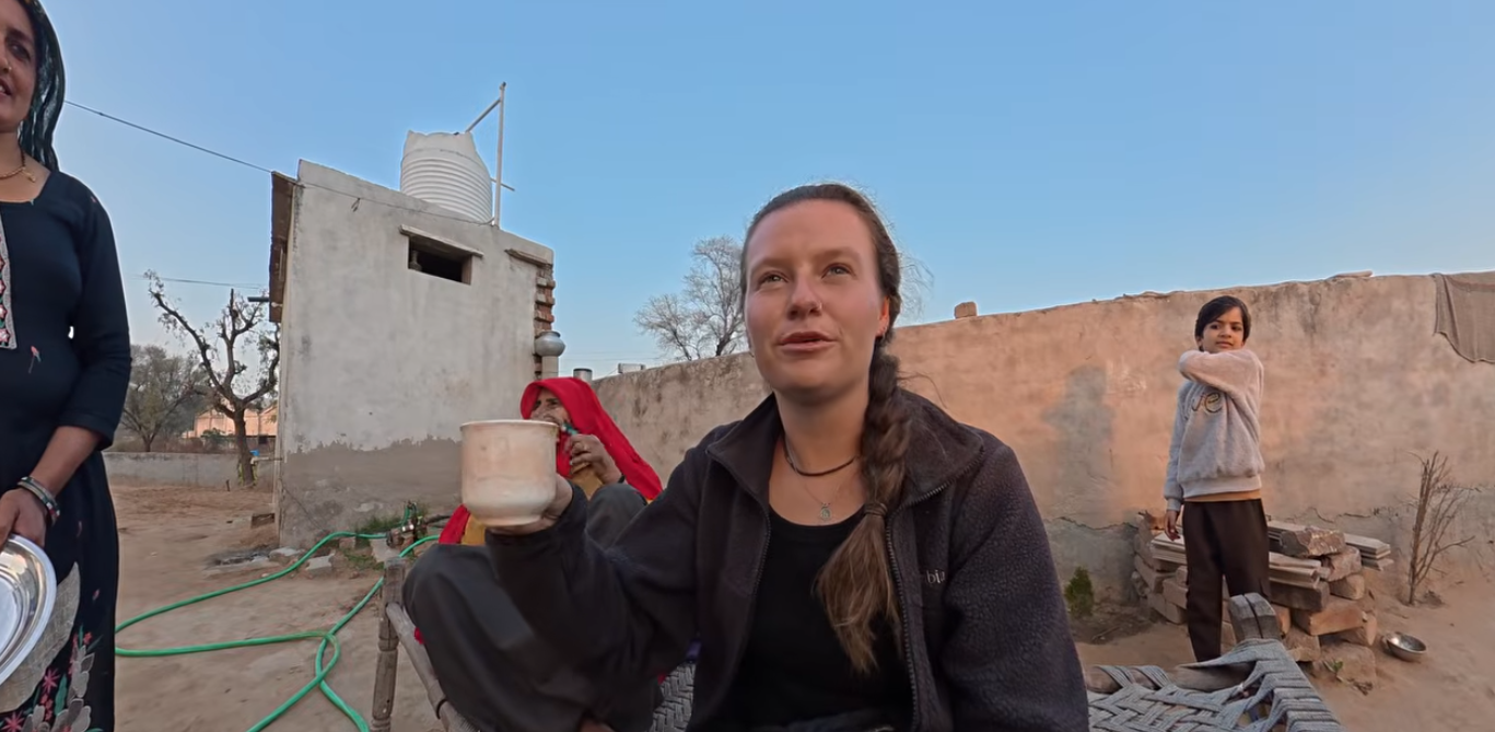 Dutch female biker become fan of India Haryanvi family has welcomed her drawing widespread love on YouTube