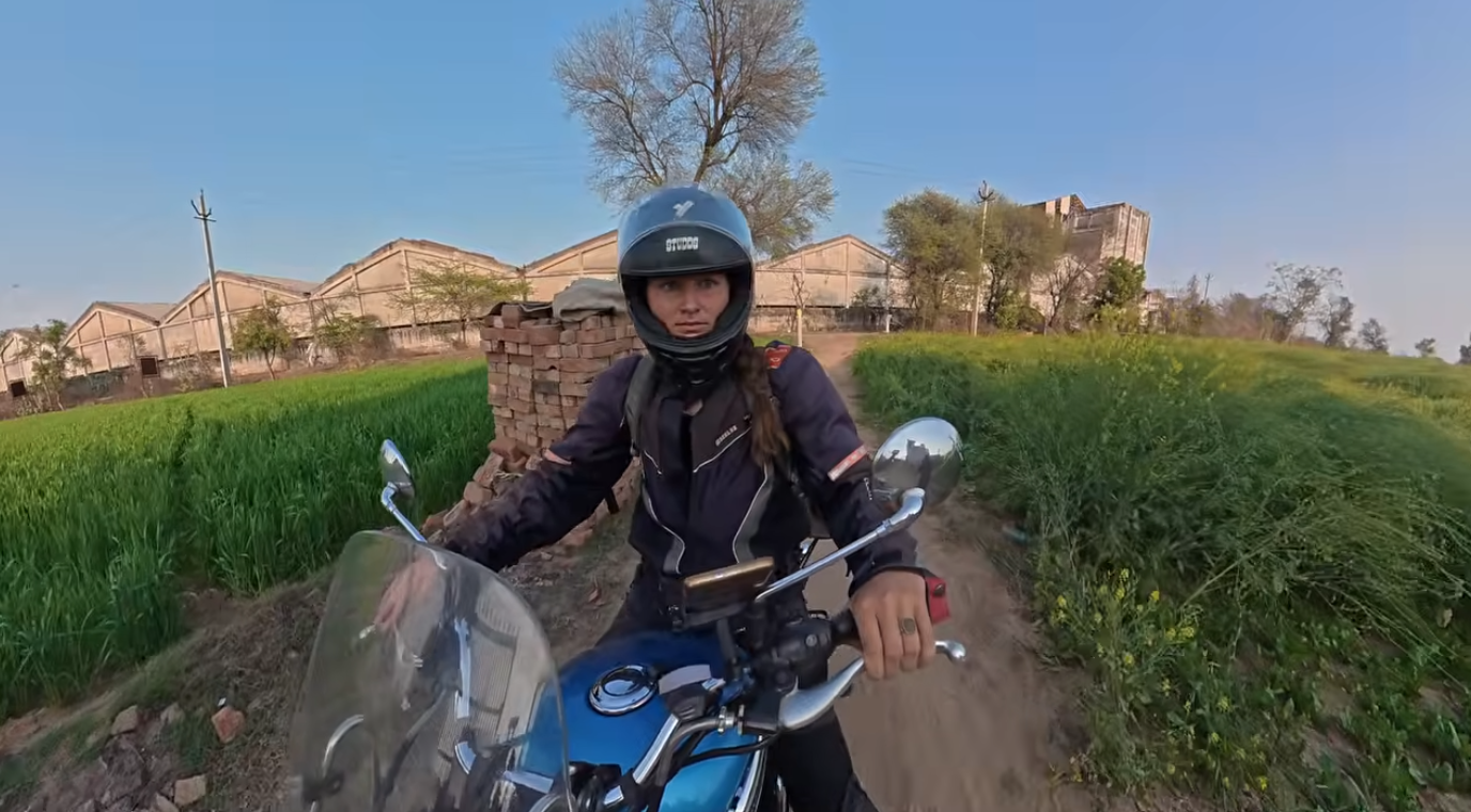 Dutch female biker become fan of India Haryanvi family has welcomed her drawing widespread love on YouTube