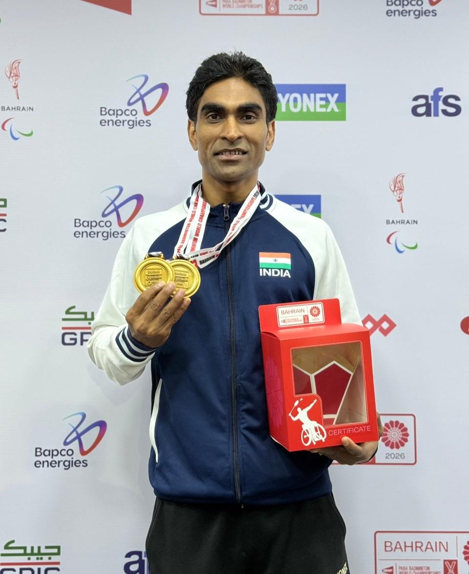 Para athlete Pramod Bhagat clinches 6th world Championship Gold Medal in BWF Para Badminton World cup