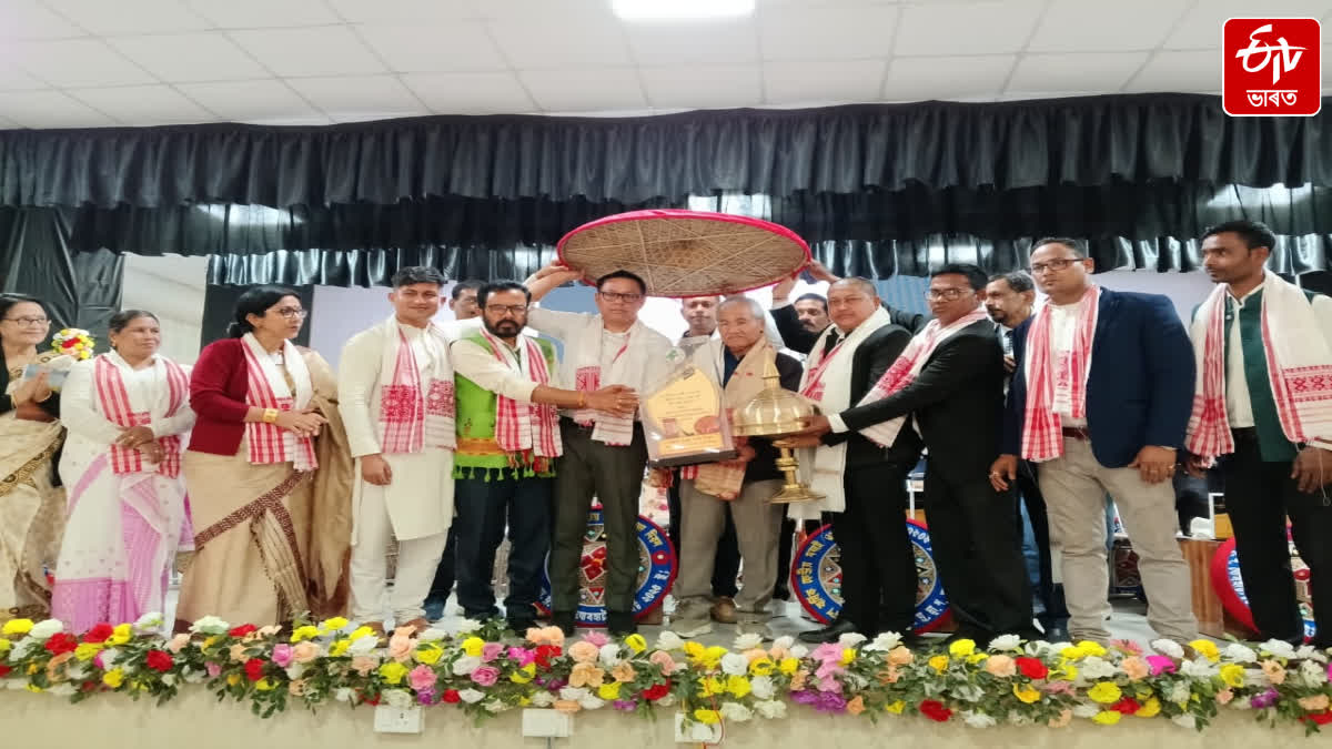 Filmmaker Jahnu Barua presented the 15th Annual Maghai Ojah Award