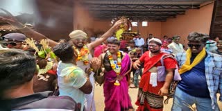 A village in Chikkamagaluru celebrated the Dasayyana kunitha festival.