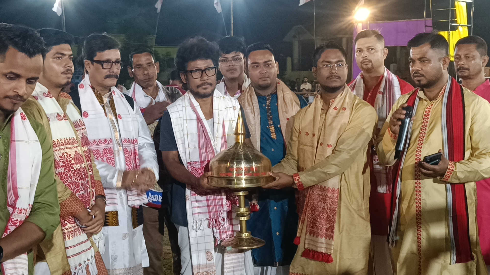 Barpeta Regional Students' Association awarded actor Pabitra Rabha withBarpeta Award