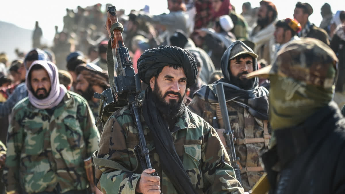 File photo of Taliban security personnel
