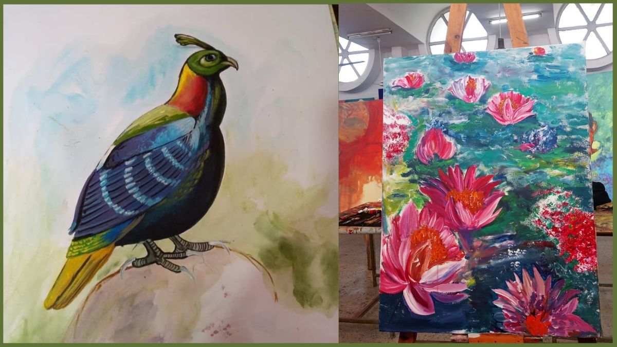 PAINTING WITH MOUTH AND FEET