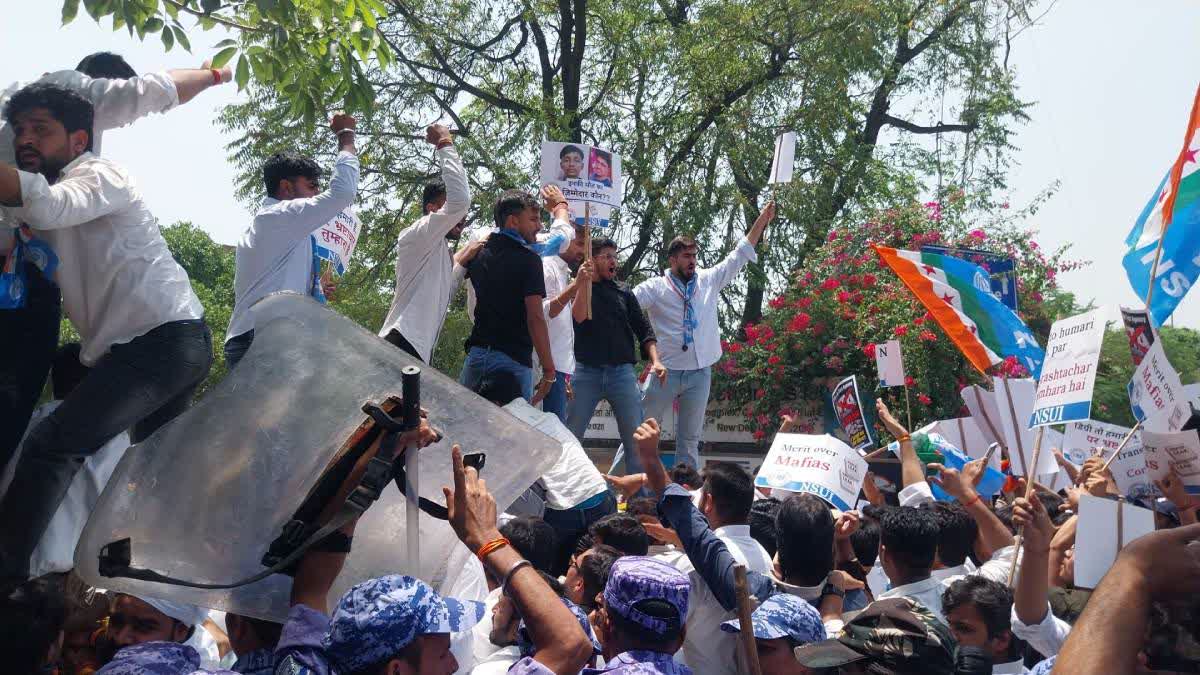 NEET (UG) 2026: NSUI Protests Outside NTA Office