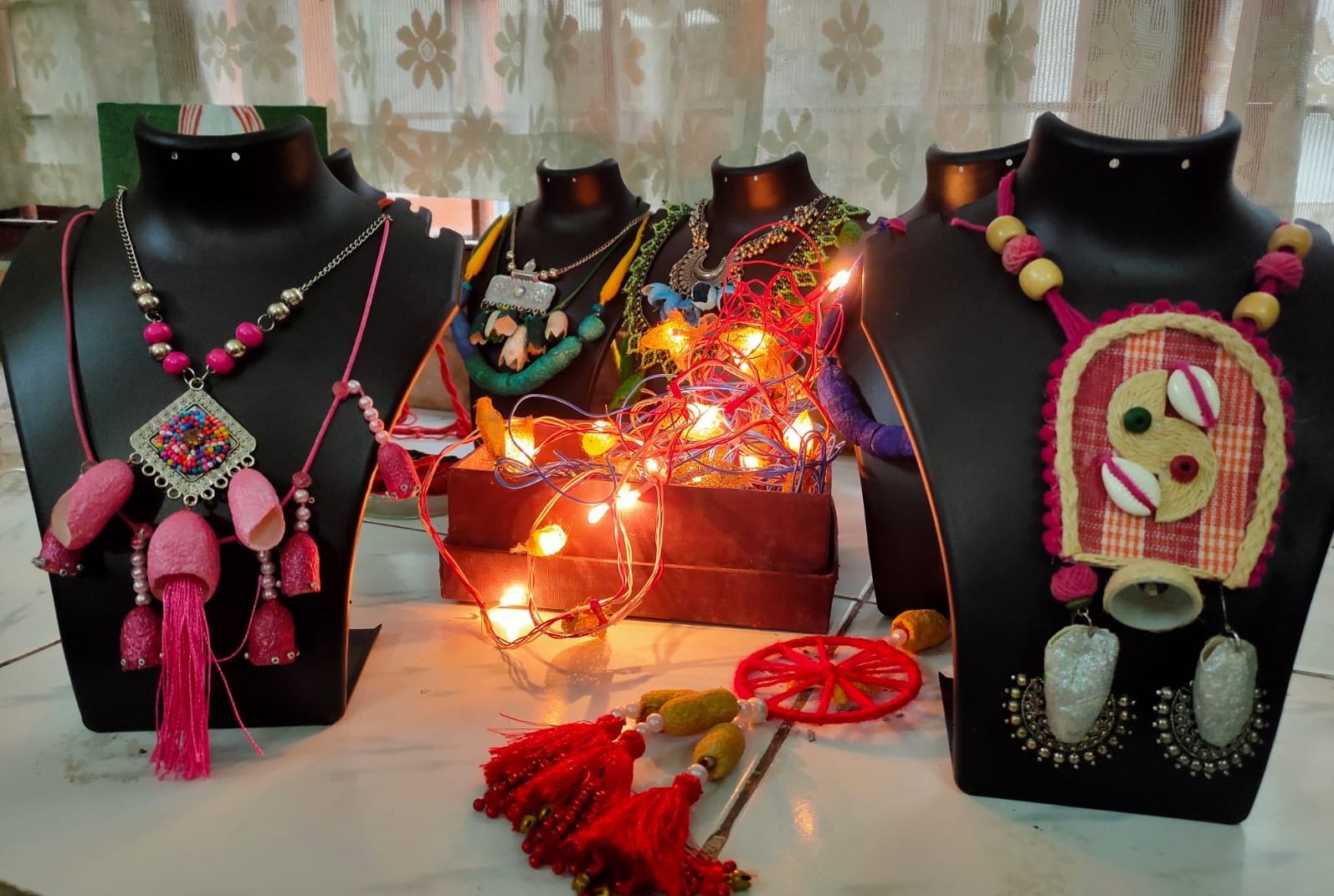 jewelry from silk cocoons