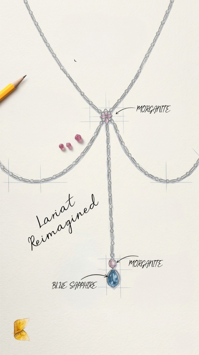 A sketch of her jewellery