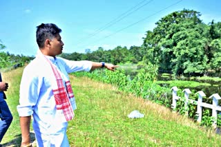 Minister Pijush Hazarika visit erosion hit sites in Dibrugarh
