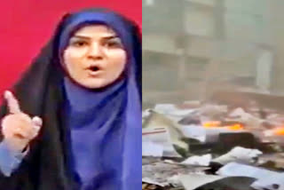 The anchor was reading the news at the time of the Israeli attack, the view outside the building.