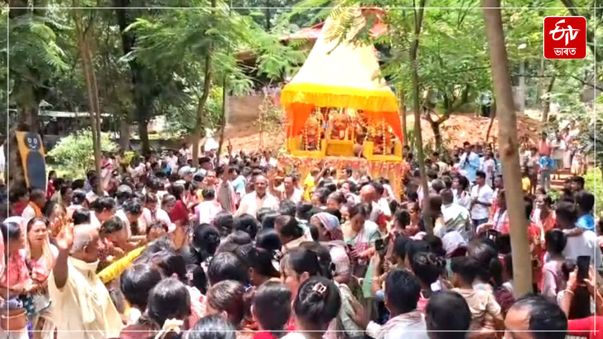 Grand Rath Yatra festival of Lord Jagannath on Aamkata hill in Jagiroad