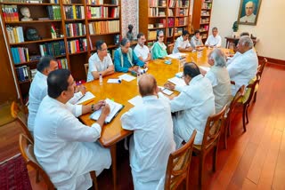 Congress Parliamentary Party (CPP) Chairperson Sonia Gandhi, President Mallikarjun Kharge, Leader of Opposition in the Lok Sabha and Congress MP Rahul Gandhi and others during a strategic meeting of the Congress Parliamentary Party in New Delhi on Thursday, July 16, 2026.