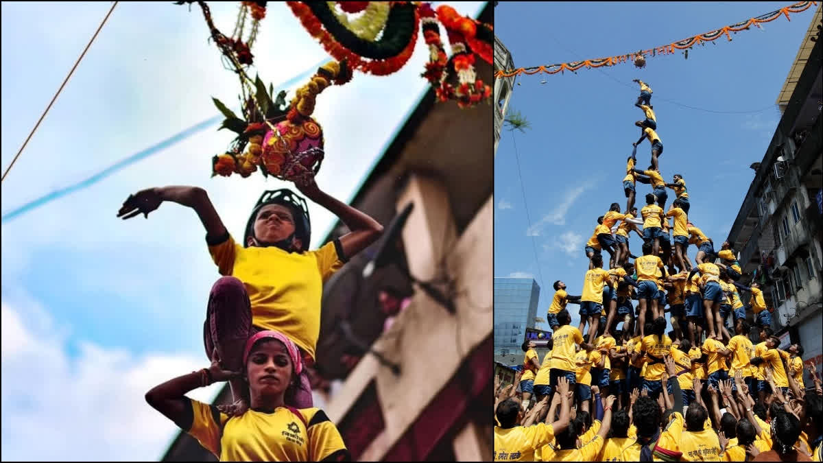 The Madcap Festive Sport Of Dahi Handi On Krishna Janmashtami, Where A Human Pyramid Breaks A Pot Of Curd Dahi Handi celebrations