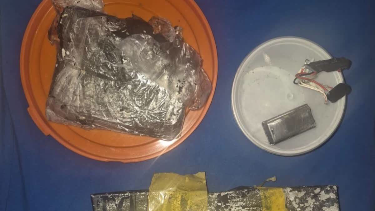 The items seized by the police.