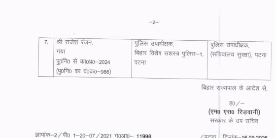 तबादला लिस्ट