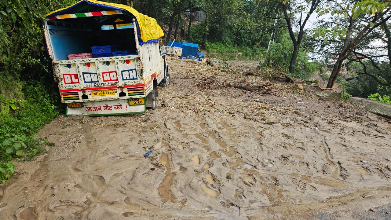 massive destruction in Mussoorie