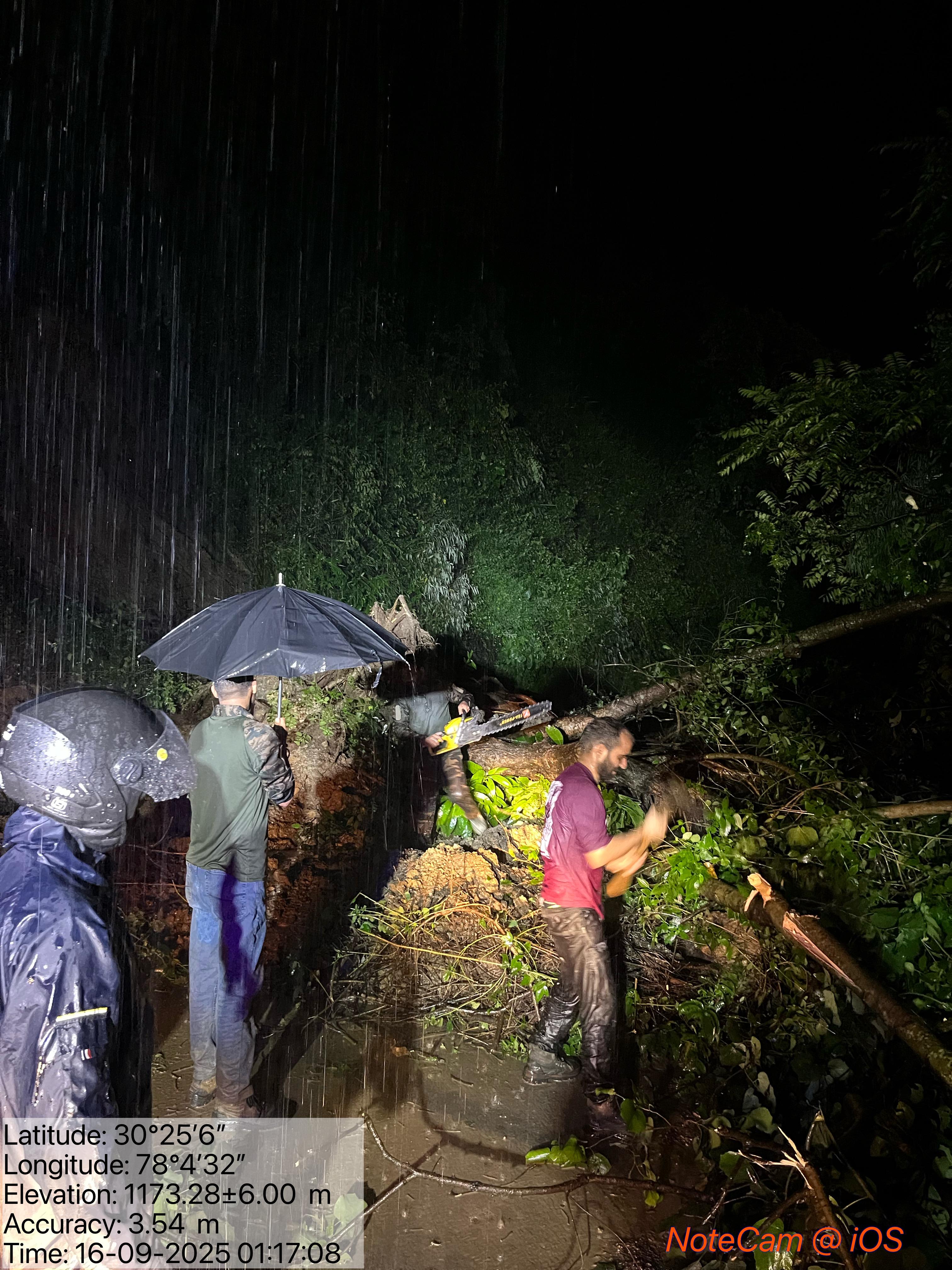 massive destruction in Mussoorie