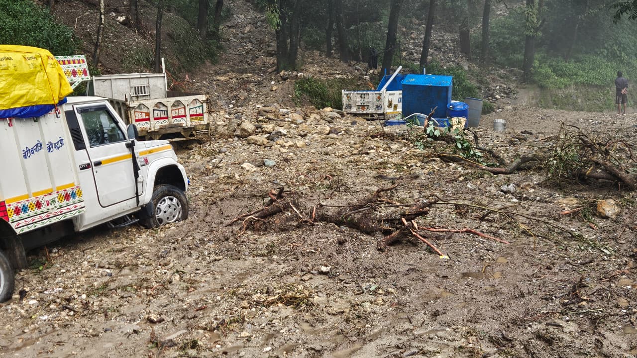 massive destruction in Mussoorie