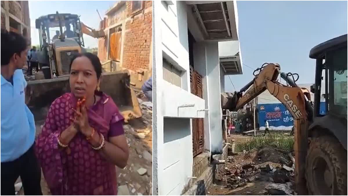raipur bulldozer action