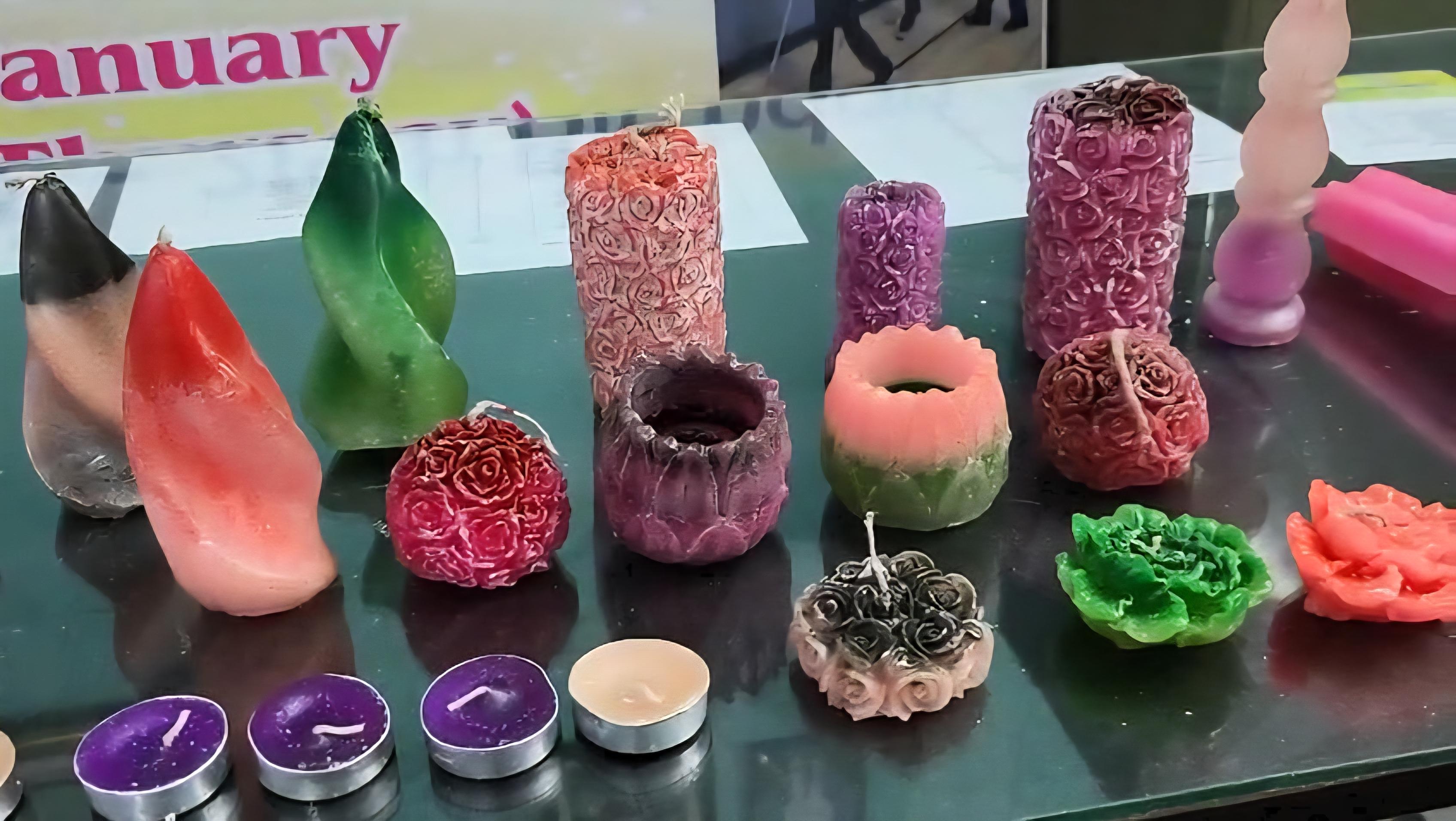 Candles prepared by the specially abled children.