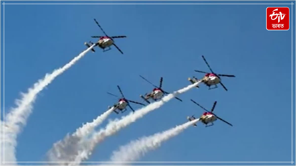 For the first time, the Sarang display team air show performed in Barak Valley