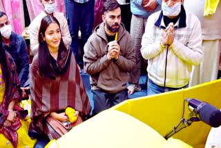 ANUSHKA SHARMA, VIRAT KOHLI VISIT AT SHRI PREMANAND MAHARAJ JI DHAM IN Vrindavan