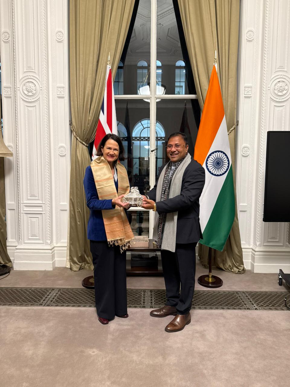 Bimal Bara meets Minister Catherine West in London