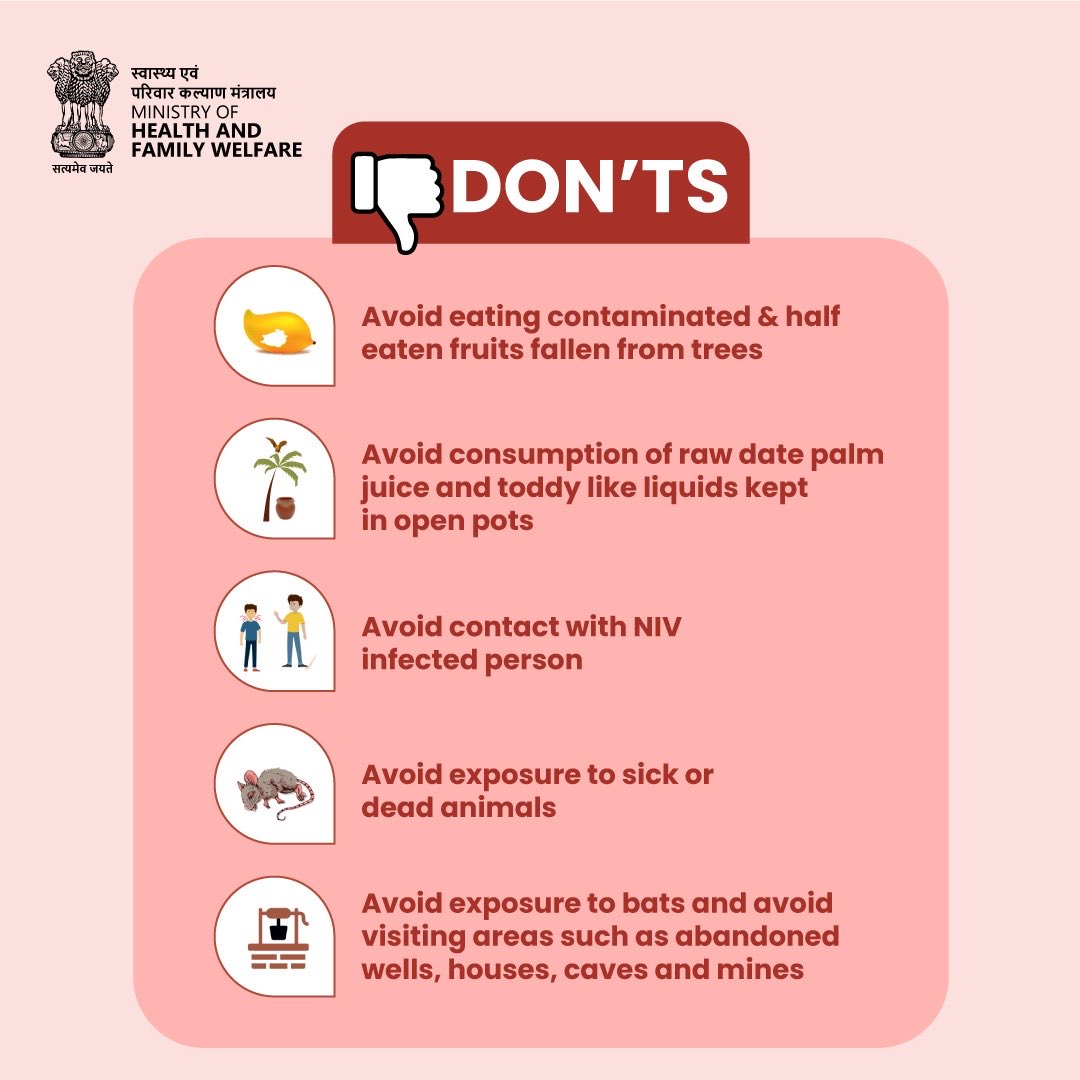Nipah virus precautions