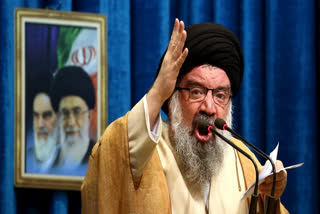 FILE - Iranian senior cleric Ahmad Khatami delivers his sermon during Friday prayer ceremony in Tehran, Iran, Friday, Jan. 5, 2018.