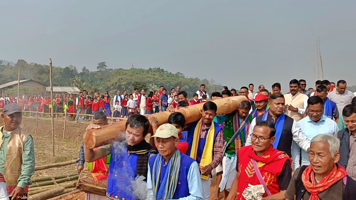 Karbi Dehal Karchidam Festival celebrated in Dimaria