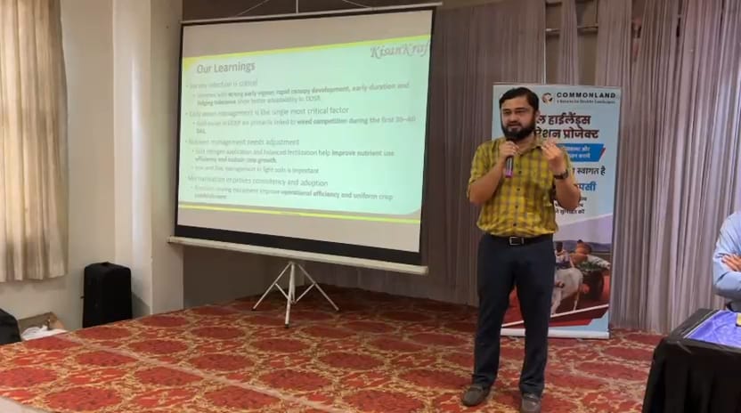 Experts briefing farmers in Kawardha on bumper farming