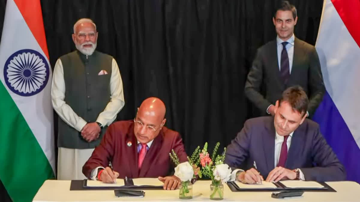 Prime Minister Narendra Modi and Netherlands PM Rob Jetten