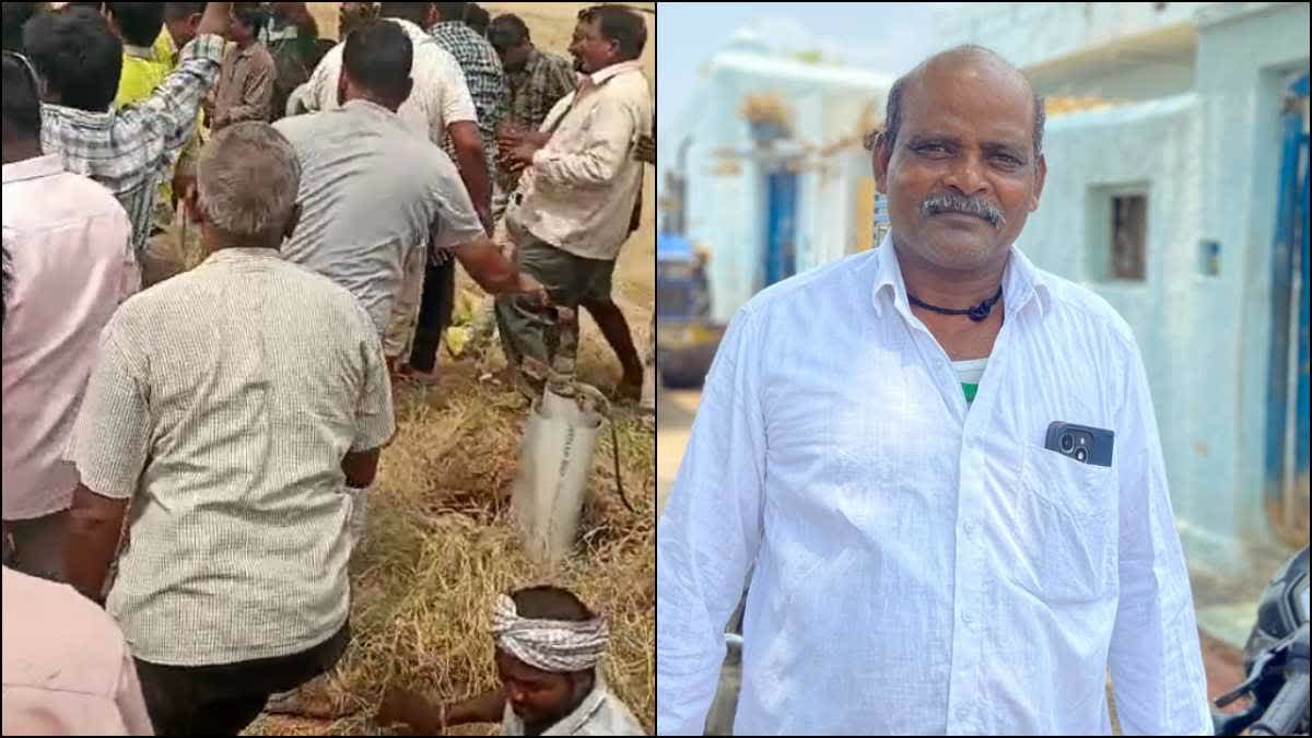 man dies attempting to rescue his grandson from borewell in Nalgonda Telangana