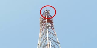 Drunken Man Halchal on Cell Tower in Markapuram District