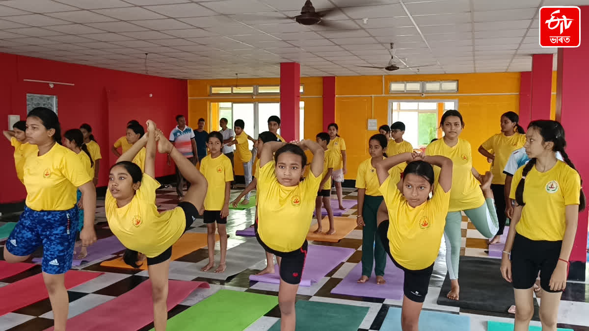 yoga practice by Barpeta Ashtanga Yoga Center