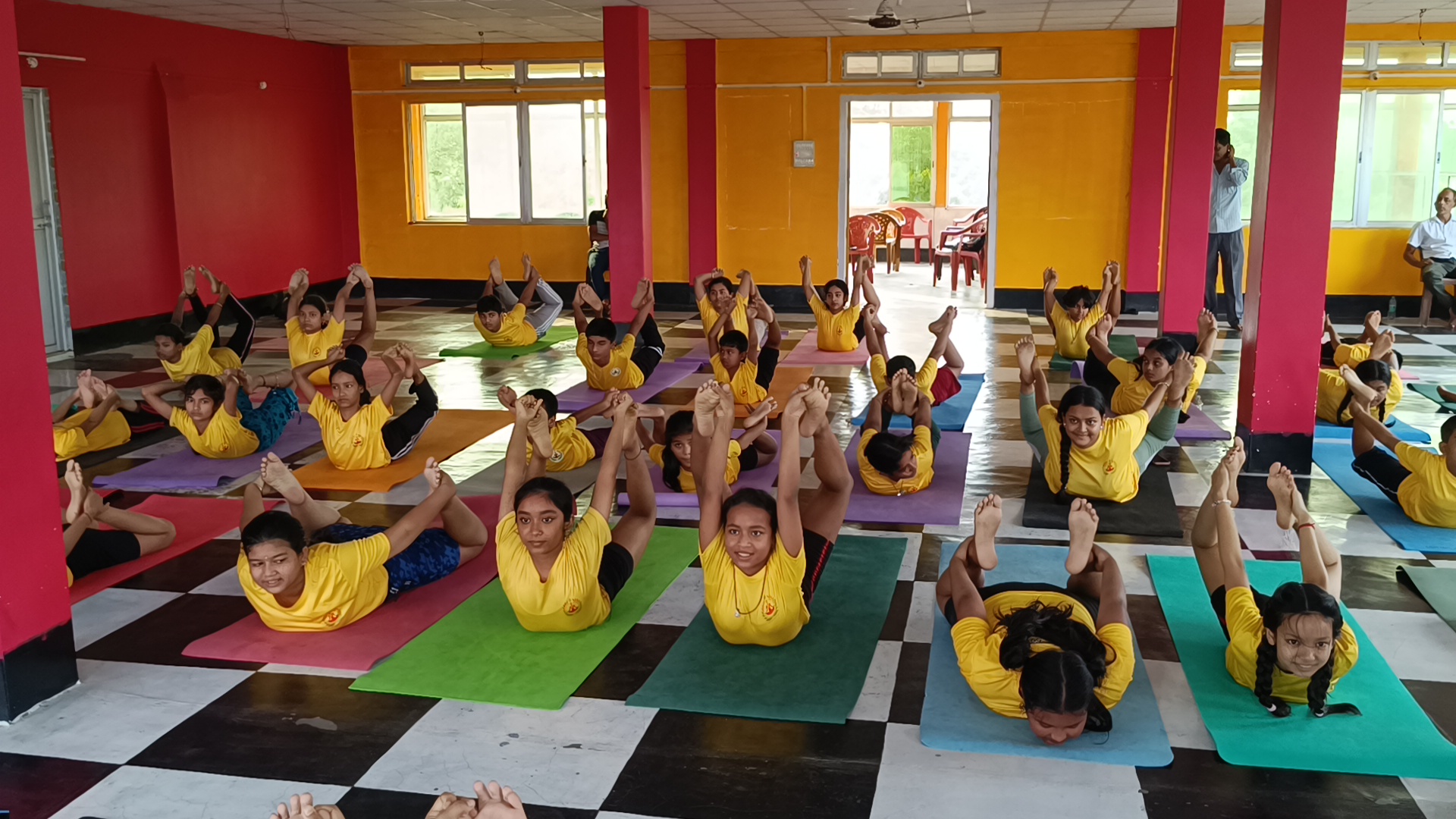 yoga practice by Barpeta Ashtanga Yoga Center