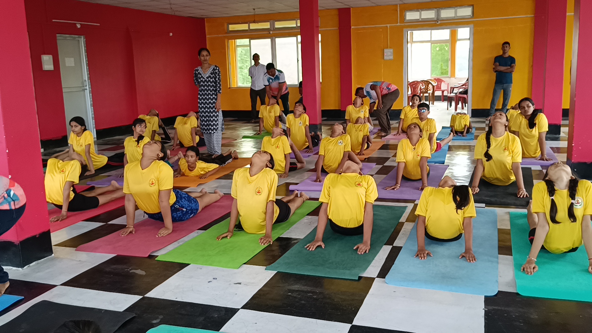 yoga practice by Barpeta Ashtanga Yoga Center