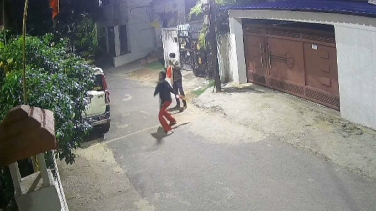 Police are investigating after CCTV footage captured two suspects.